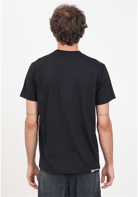 Men's black short-sleeved T-shirt with logo print KARL LAGERFELD | KL241D1700J101